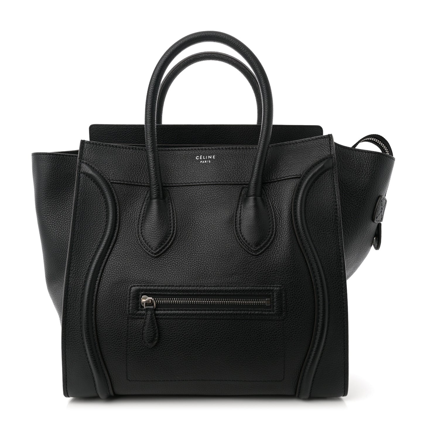 Drummed Calfskin Mini Luggage Black