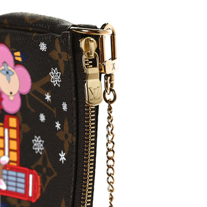 Louis Vuitton Monogram 2021 Christmas Animation London Mini Pochette Accessories Red 9 of 10