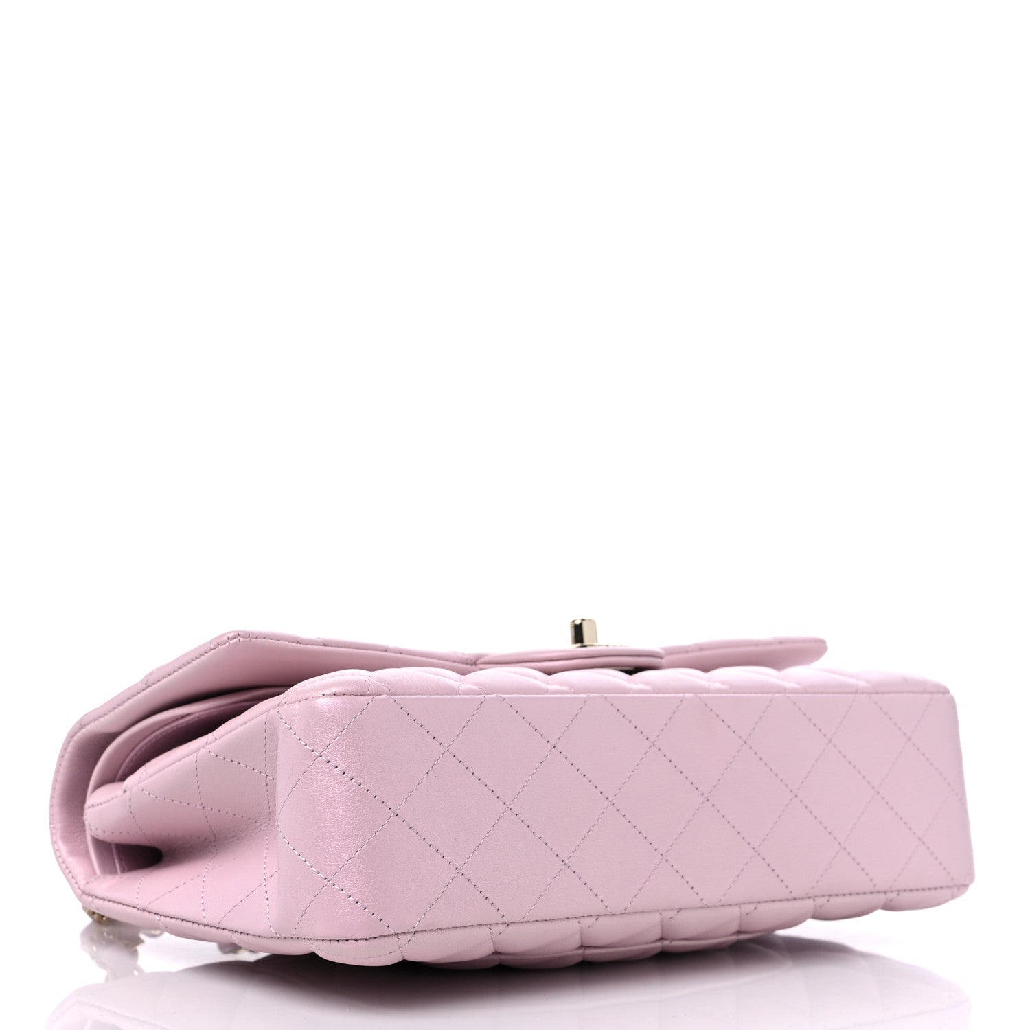 Chanel Iridescent Calfskin Quilted Medium Double Flap Light Pink 3 of 8