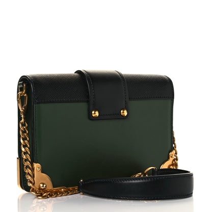 Prada City Calf Saffiano Cahier Bag Foresta Black 2 of 9