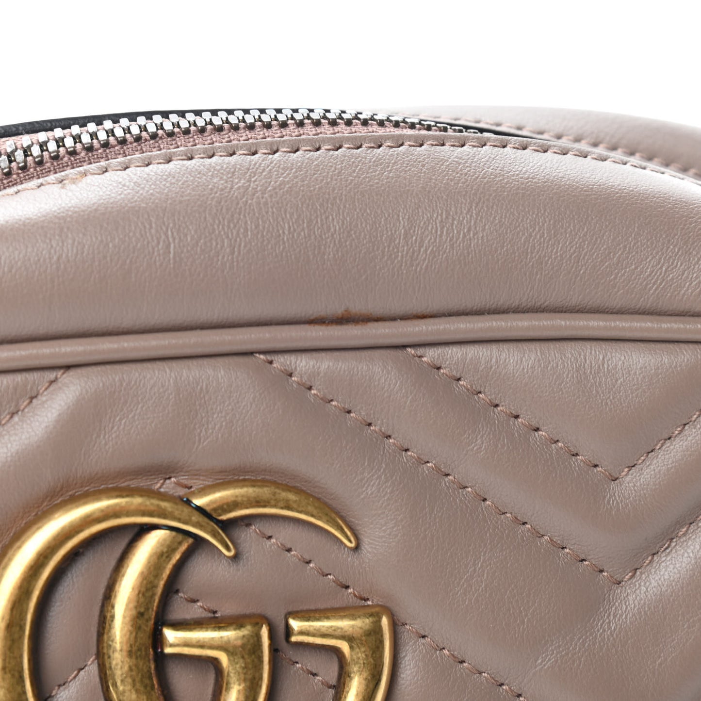 Calfskin Matelasse Small GG Marmont Chain Shoulder Bag Porcelain Rose
