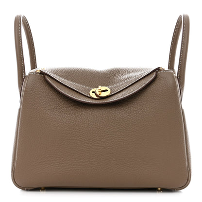Hermes Taurillon Clemence Lindy 30 Etoupe 1 of 11