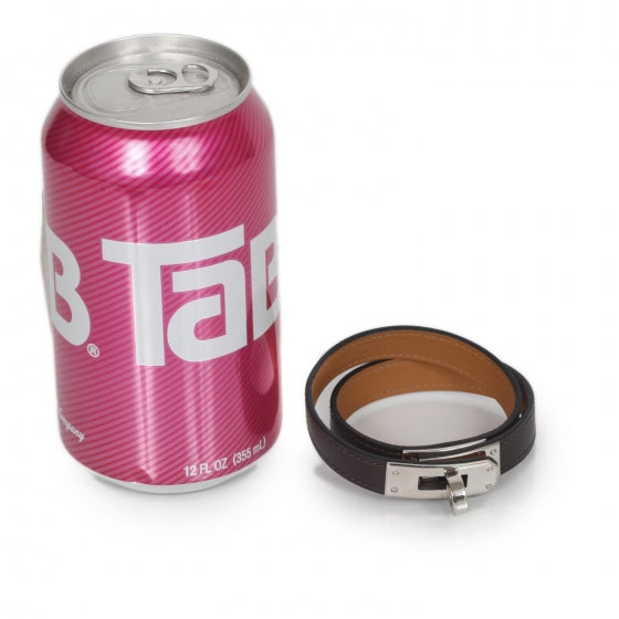 Hermes Chamonix Leather Kelly Double Tour Bracelet Chocolate 6 of 6