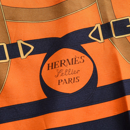 Hermes Shantung Silk Eperon D'Or Poncho 6 of 8