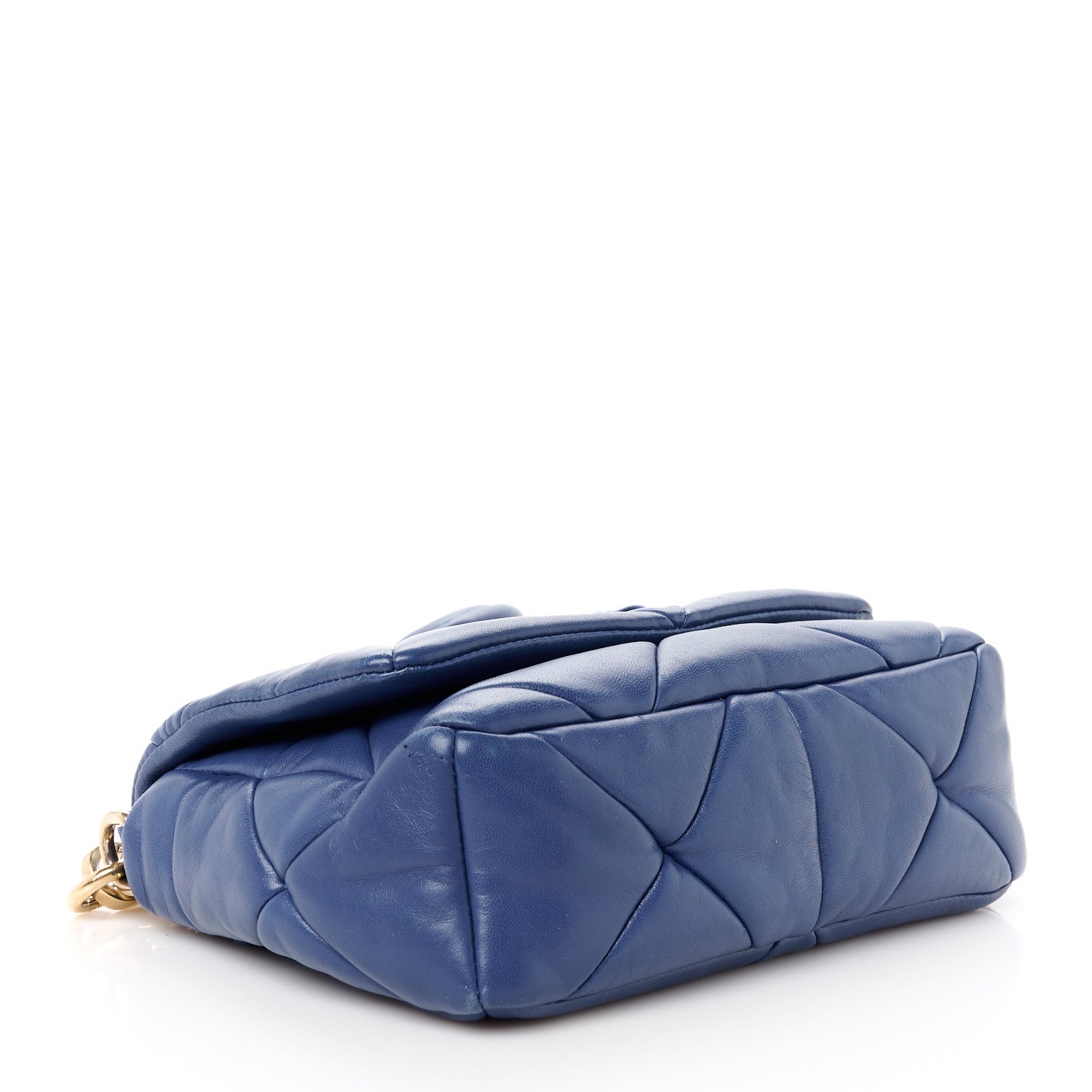 Prada Nappa Re-Nylon Triangle Quilted Patchwork System Flap Shoulder Bag Royal 3 of 14