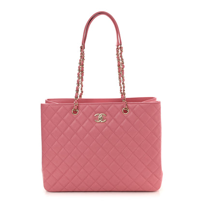 Chanel Caviar Quilted Large Shopping Tote Pink 2 of 10