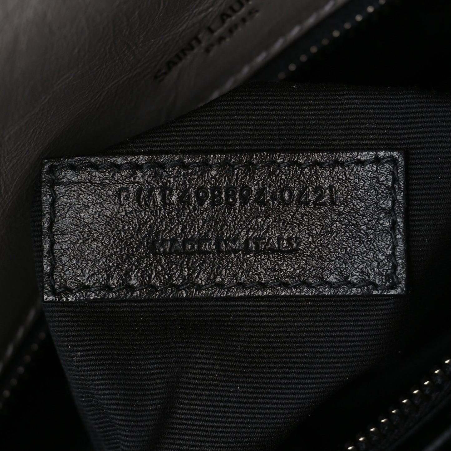 Crinkled Calfskin Matelasse Monogram Medium Niki Chain Satchel Fog