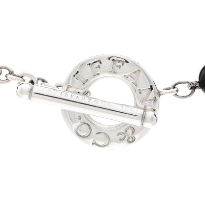 Tiffany Sterling Silver Black Onyx Bead Toggle Necklace 4 of 4