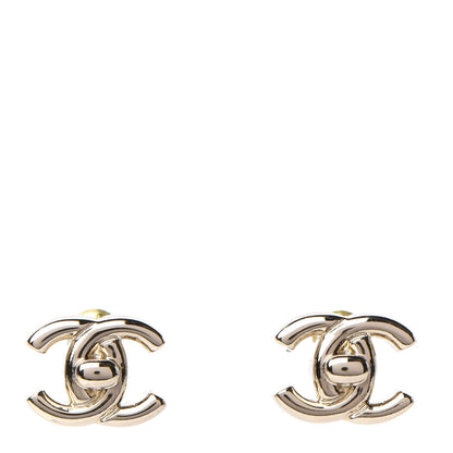 Chanel Metal CC Turnlock Earrings Gold 1 of 5