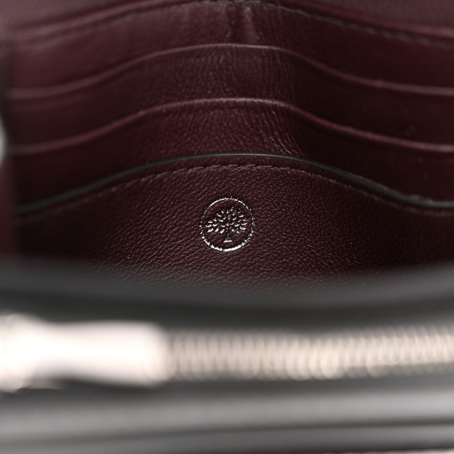 Small Classic Grain Small Continental French Purse Wallet Charcoal