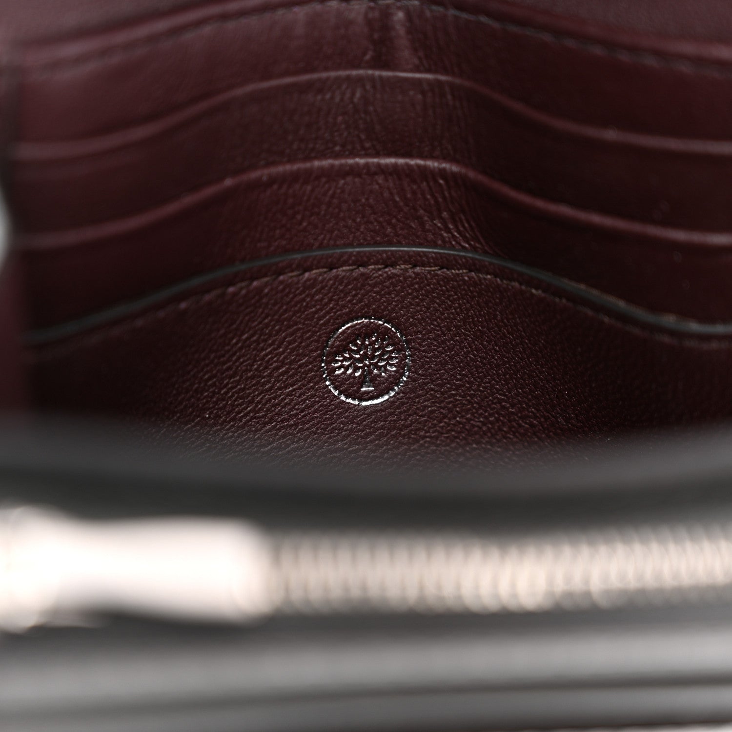 Mulberry Small Classic Grain Small Continental French Purse Wallet Charcoal 7 of 9