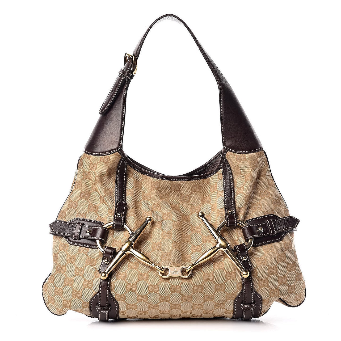 Monogram Large Horsebit 85th Anniversary Hobo Dark Brown