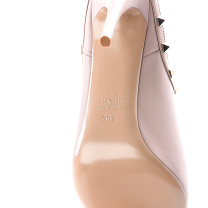 Valentino Garavani Calfskin Rockstud Open Back Ankle Booties 39.5 Poudre 6 of 9