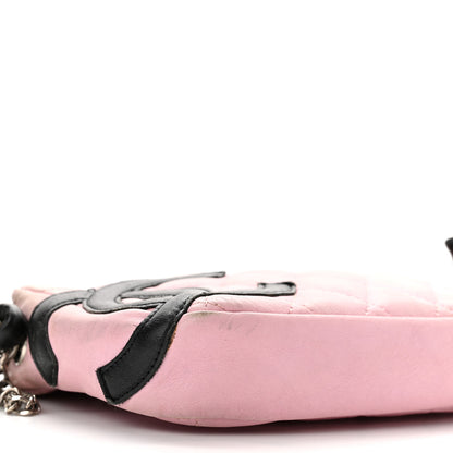Chanel Calfskin Quilted Cambon Pochette Pink Black 9 of 10
