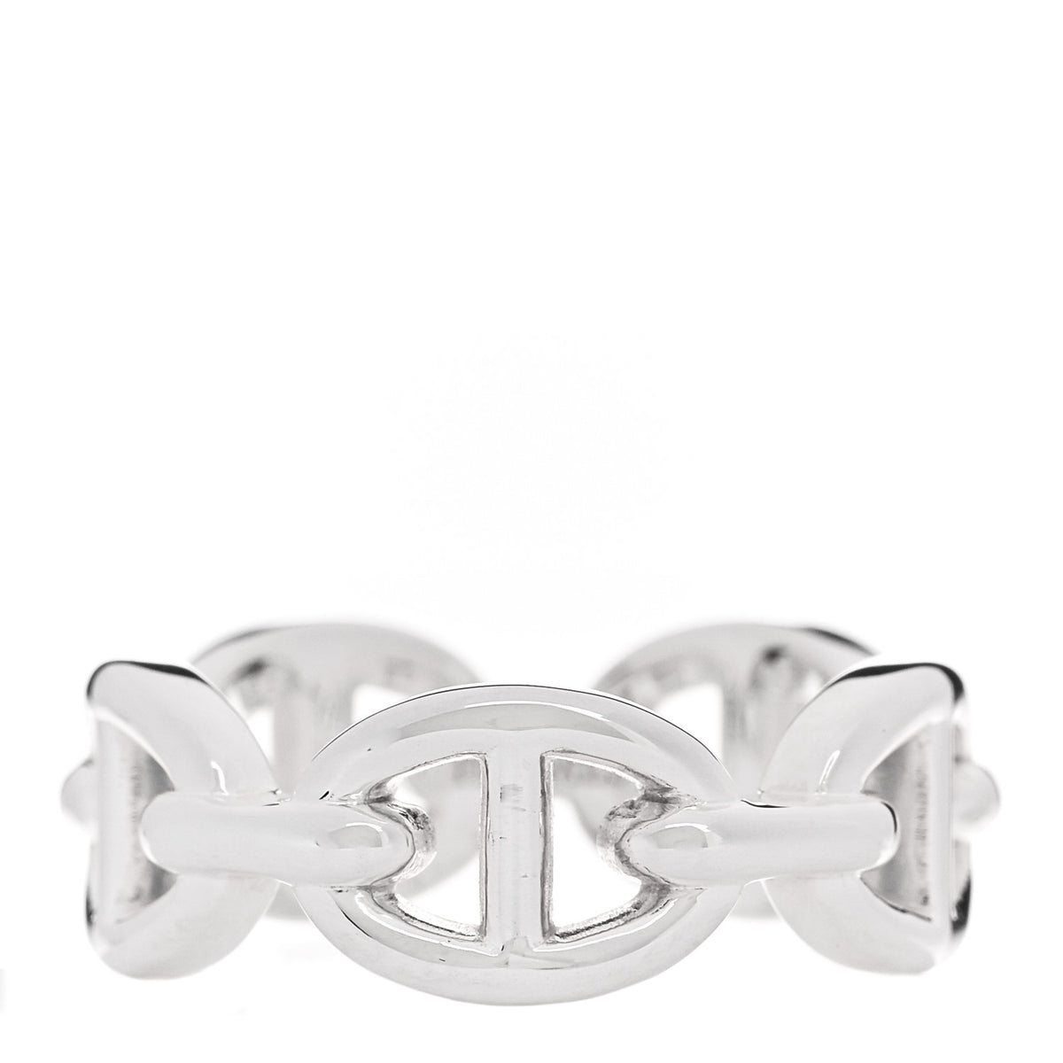 Sterling Silver PM Chaine d'Ancre Enchainee Band Ring 52 6