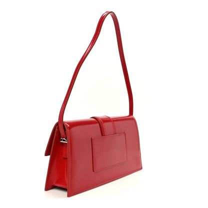 Jacquemus Glazed Calfskin Le Bambino Long Red 3 of 10