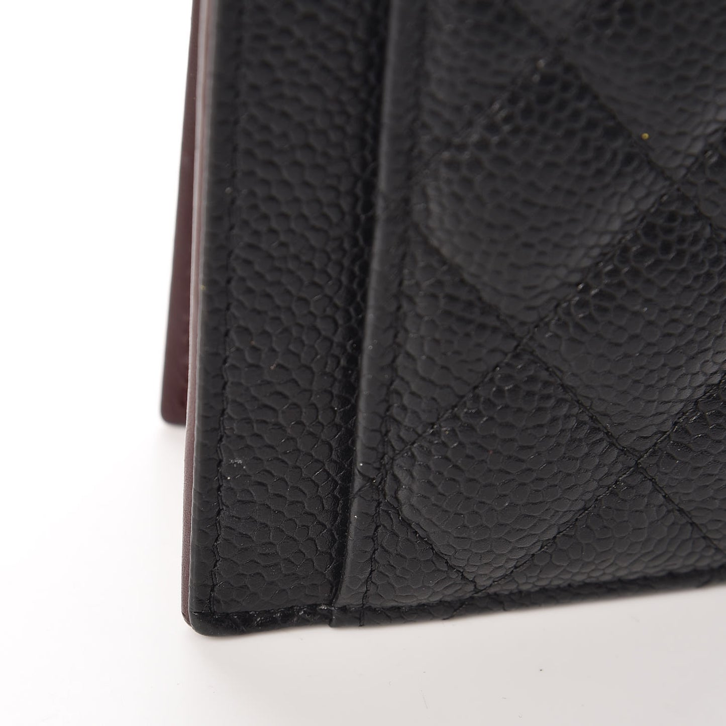 Caviar Quilted Card Holder Wallet Black