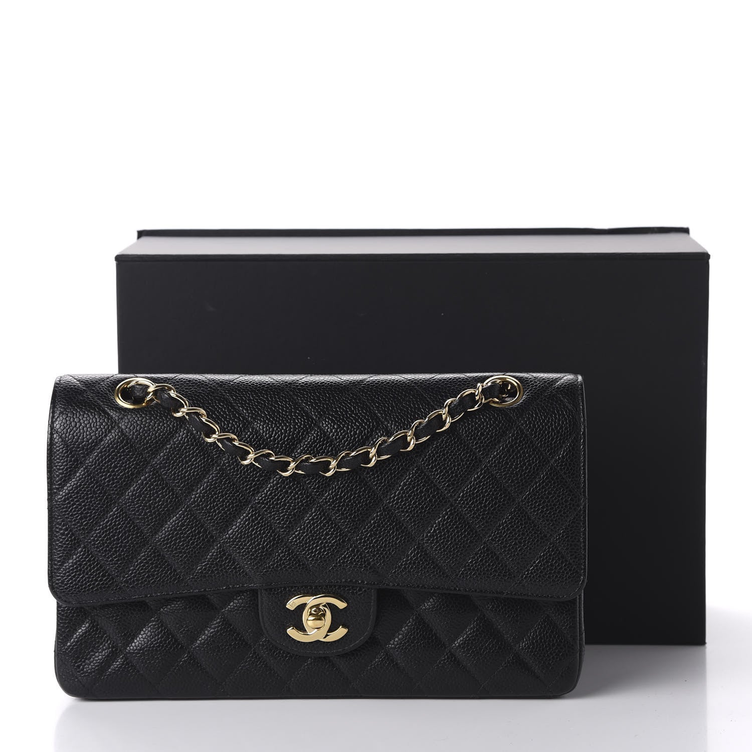 Chanel Caviar Quilted Medium Double Flap Black 11 of 11