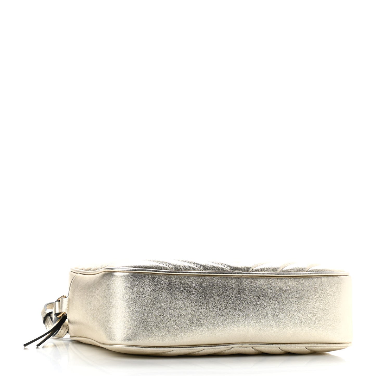Metallic Calfskin Matelasse Monogram Lou Camera Bag Platino