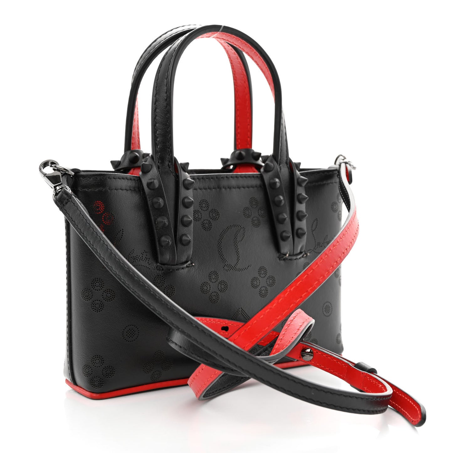 Calfskin Loubinthesky Nano Cabata Tote Black
