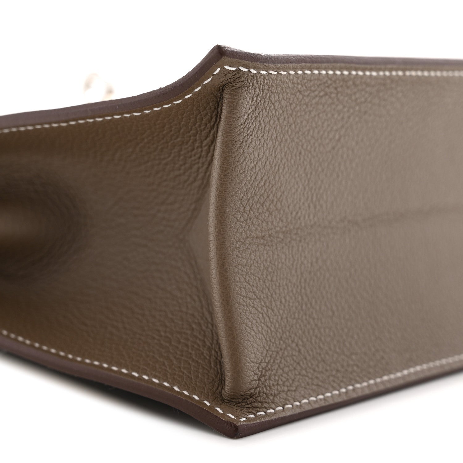 Hermes Evercolor Verso Kelly Danse II Belt Bag Etoupe Vert Fonce 9 of 11