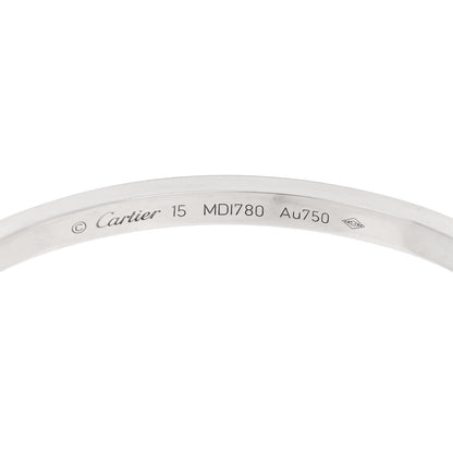 Cartier 18K White Gold Small LOVE Bracelet 15 5 of 8