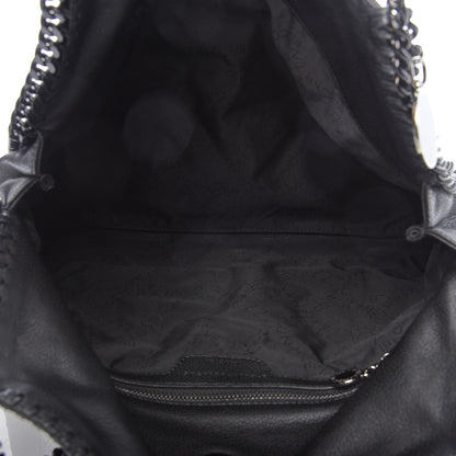 Stella McCartney Faux Grained Leather Graffiti Print Small Falabella Tote Black 5 of 9