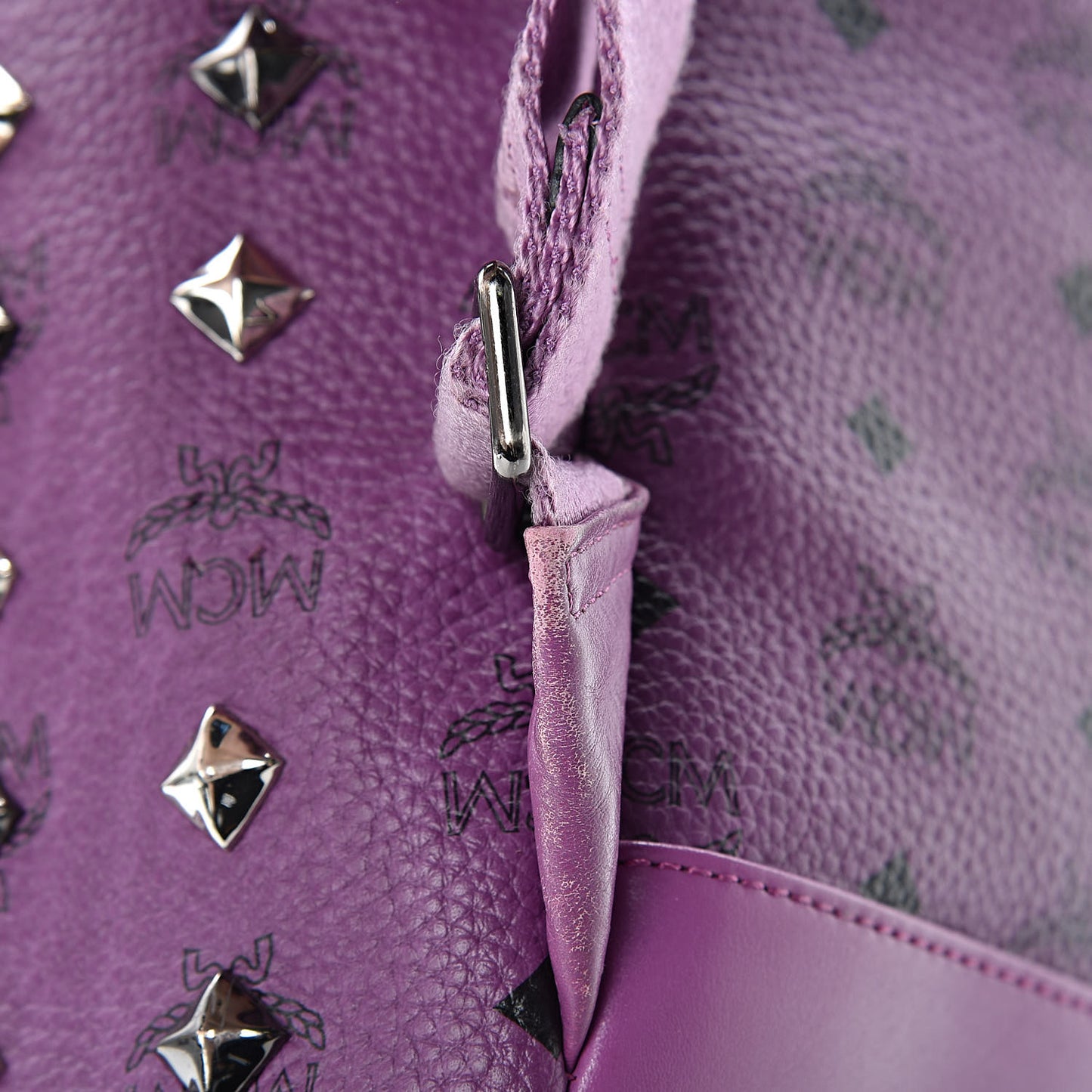 Visetos Studded Medium Stark Backpack Purple