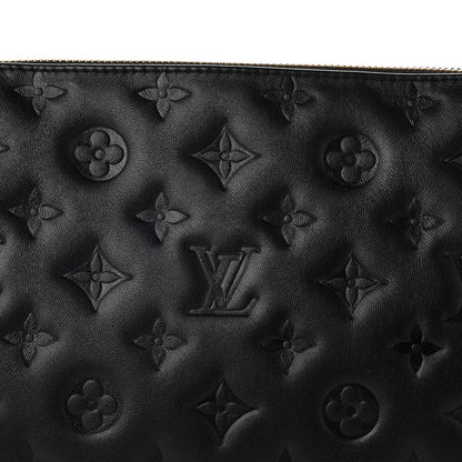 Louis Vuitton Lambskin Embossed Monogram Coussin PM Black 7 of 9