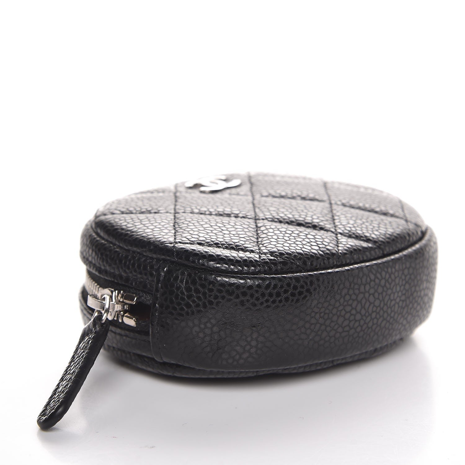 Chanel Caviar Quilted Zip Around Classic Coin Purse Black 4 of 7