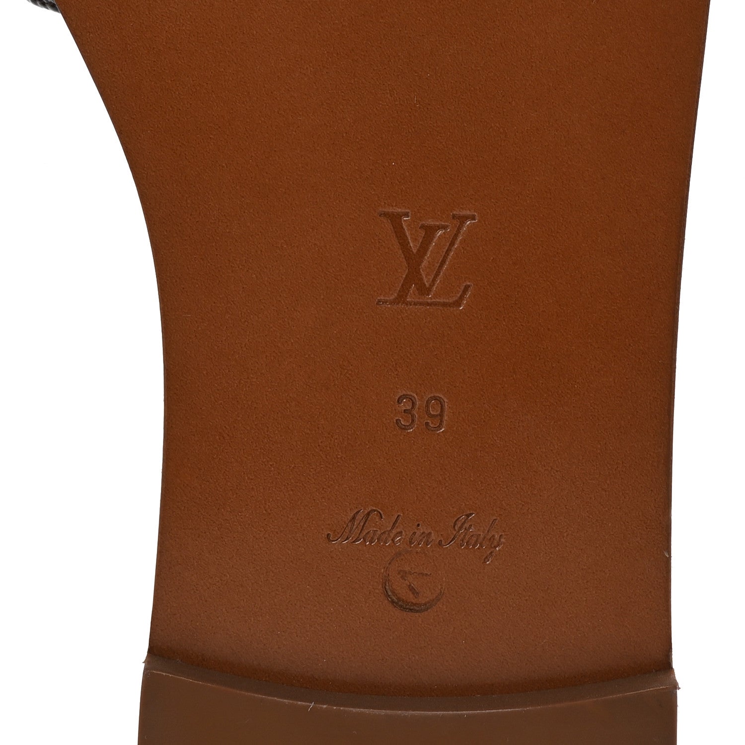 Louis Vuitton Calfskin Perforated Monogram Silhouette Flat Sandals 39 Gold 8 of 9