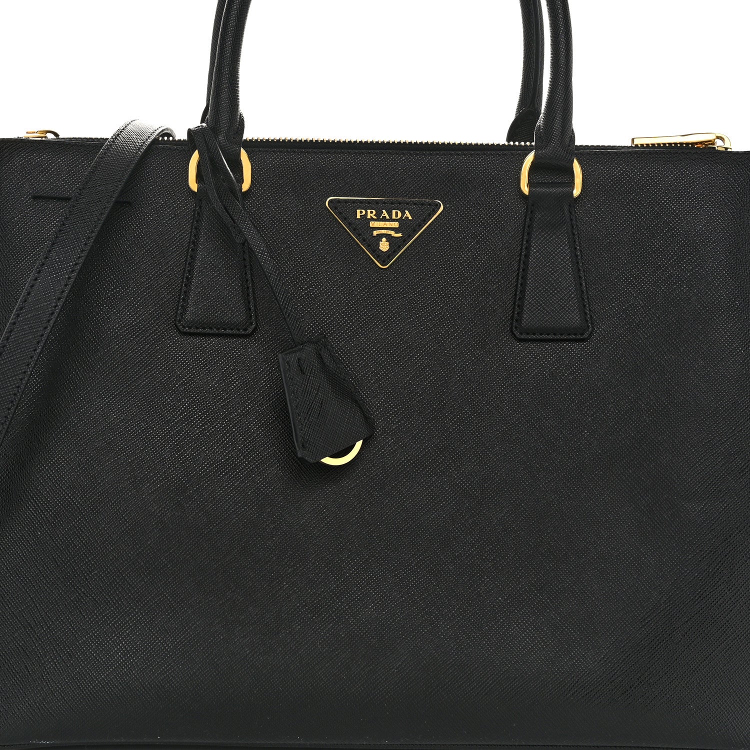 Prada Saffiano Lux Large Galleria Double Zip Tote Black 8 of 10