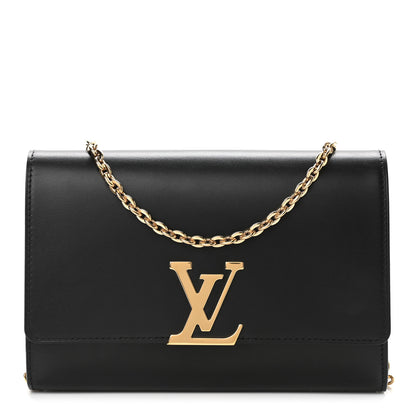 Louis Vuitton Calfskin Chain Louise MM Black 1 of 10