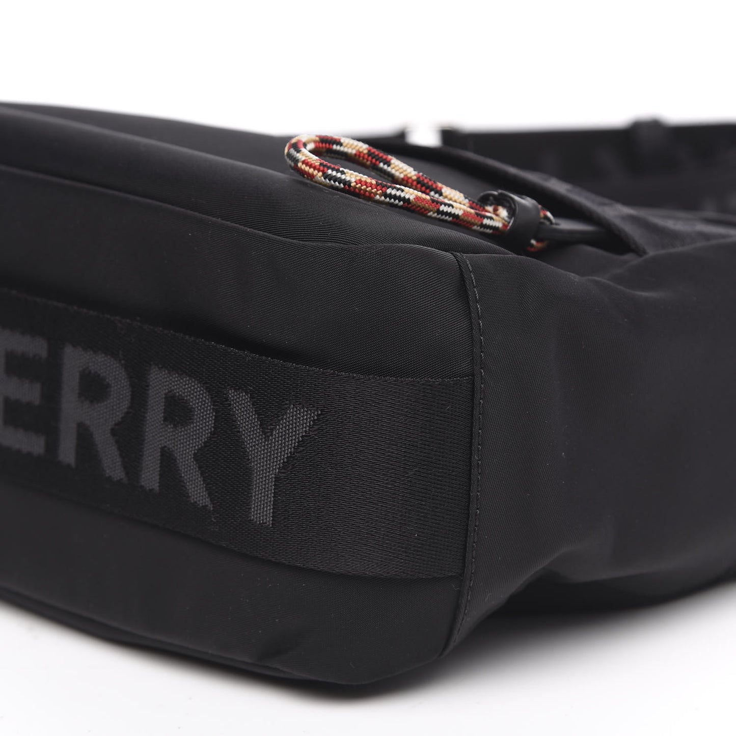 Nylon Logo Detail Crossbody Bag Black