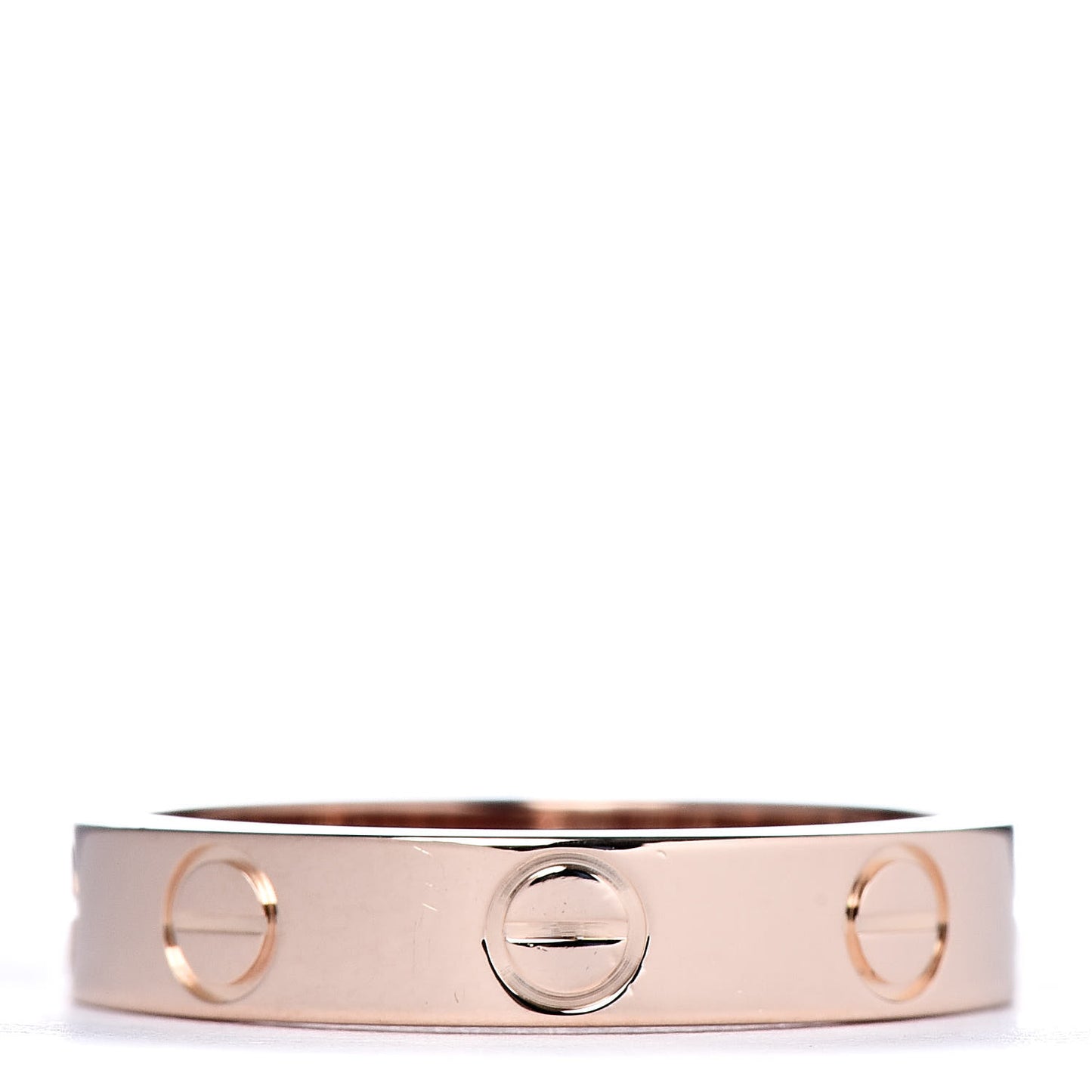18K Pink Gold 3.5mm LOVE Wedding Band Ring 48 4.5