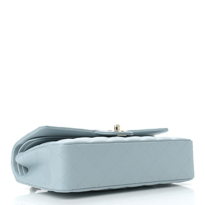 Chanel Caviar Quilted Medium Double Flap Light Blue 3 of 10