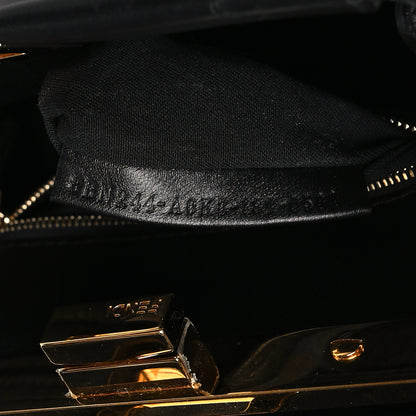 Fendi Vitello Seta Shiny Nappa Scalloped Studded Mini Peekaboo Iconic Satchel Black 8 of 11