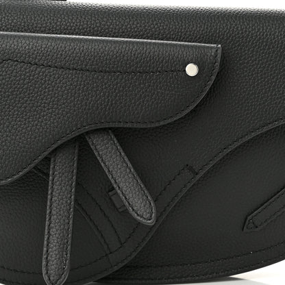 Christian Dior Grained Calfskin Saddle Messenger Bag Black 7 of 9