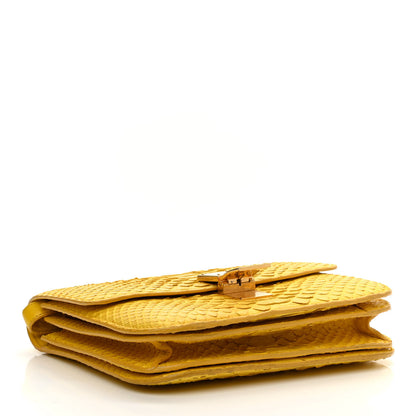 Celine Python Medium Classic Box Yellow 3 of 10