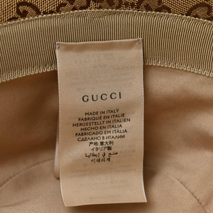 Gucci Monogram Textured Dollar Calfskin GG Jago Bucket Hat L Cacao Beige 9 of 11