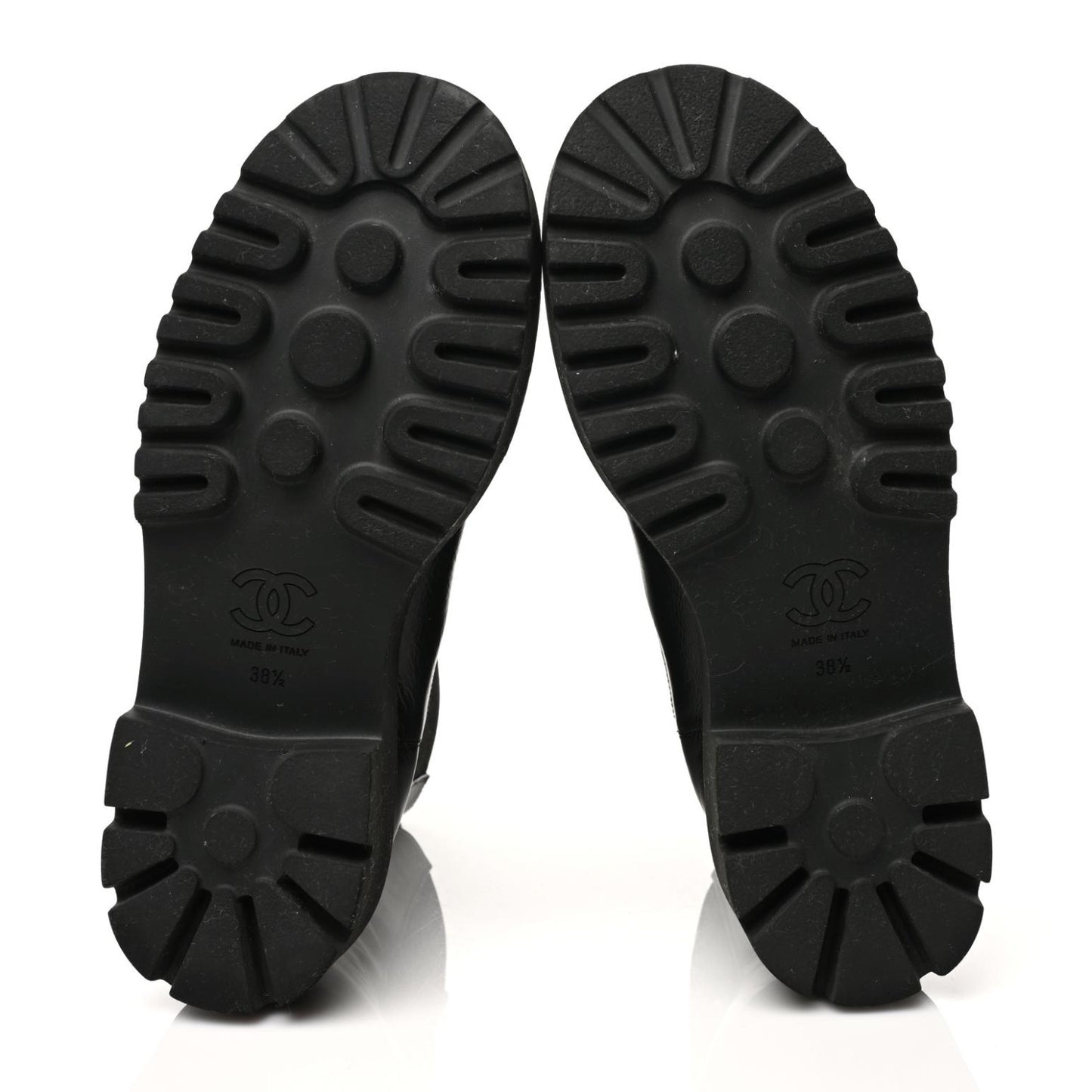 Calfskin Patent Cap Toe Ankle Boots 38.5 Black