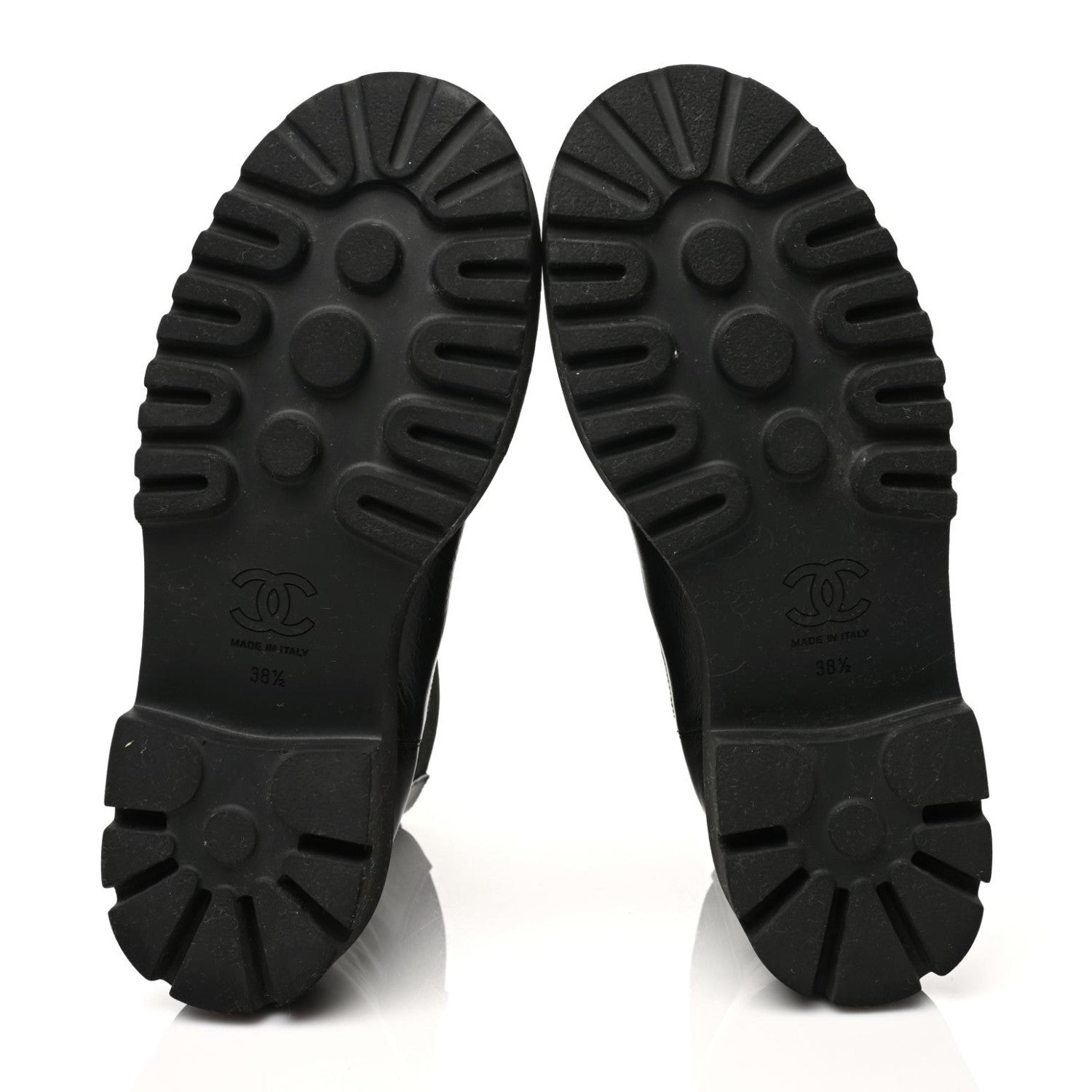 Chanel Calfskin Patent Cap Toe Ankle Boots 38.5 Black 5 of 6