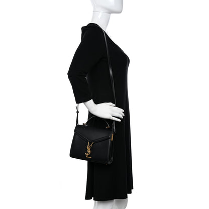 Saint Laurent SAINT LAURENT Calfskin Mini Classic Monogram Cassandra Top Handle Black 2 of 11