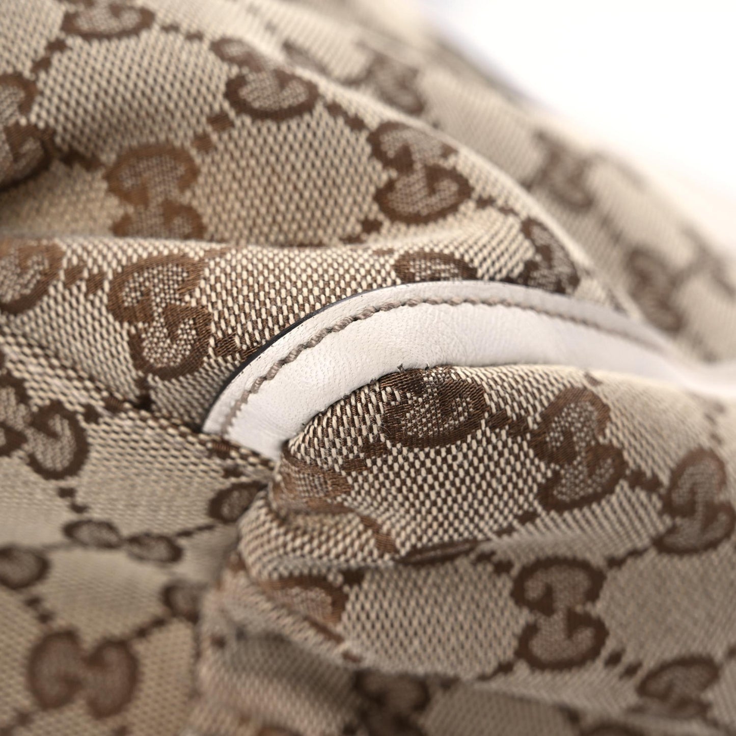 Monogram Medium D Gold Ring Hobo White