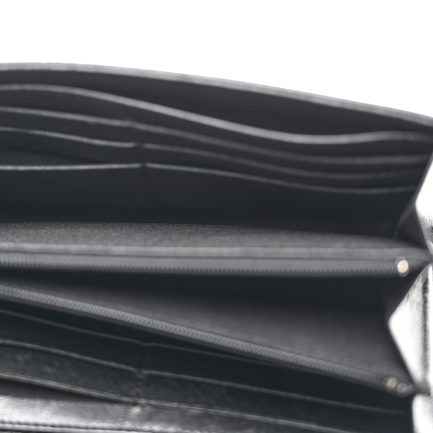 Chanel Sheepskin Chevron Quilted Mademoiselle Vintage Flap Wallet Black 5 of 9