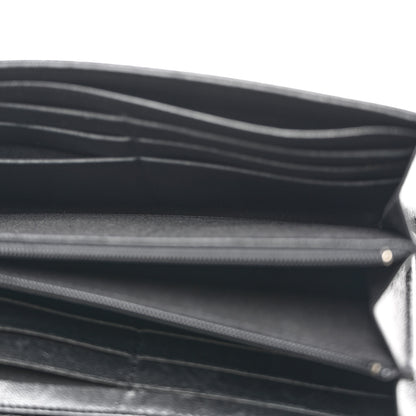 Chanel Sheepskin Chevron Quilted Mademoiselle Vintage Flap Wallet Black 5 of 9