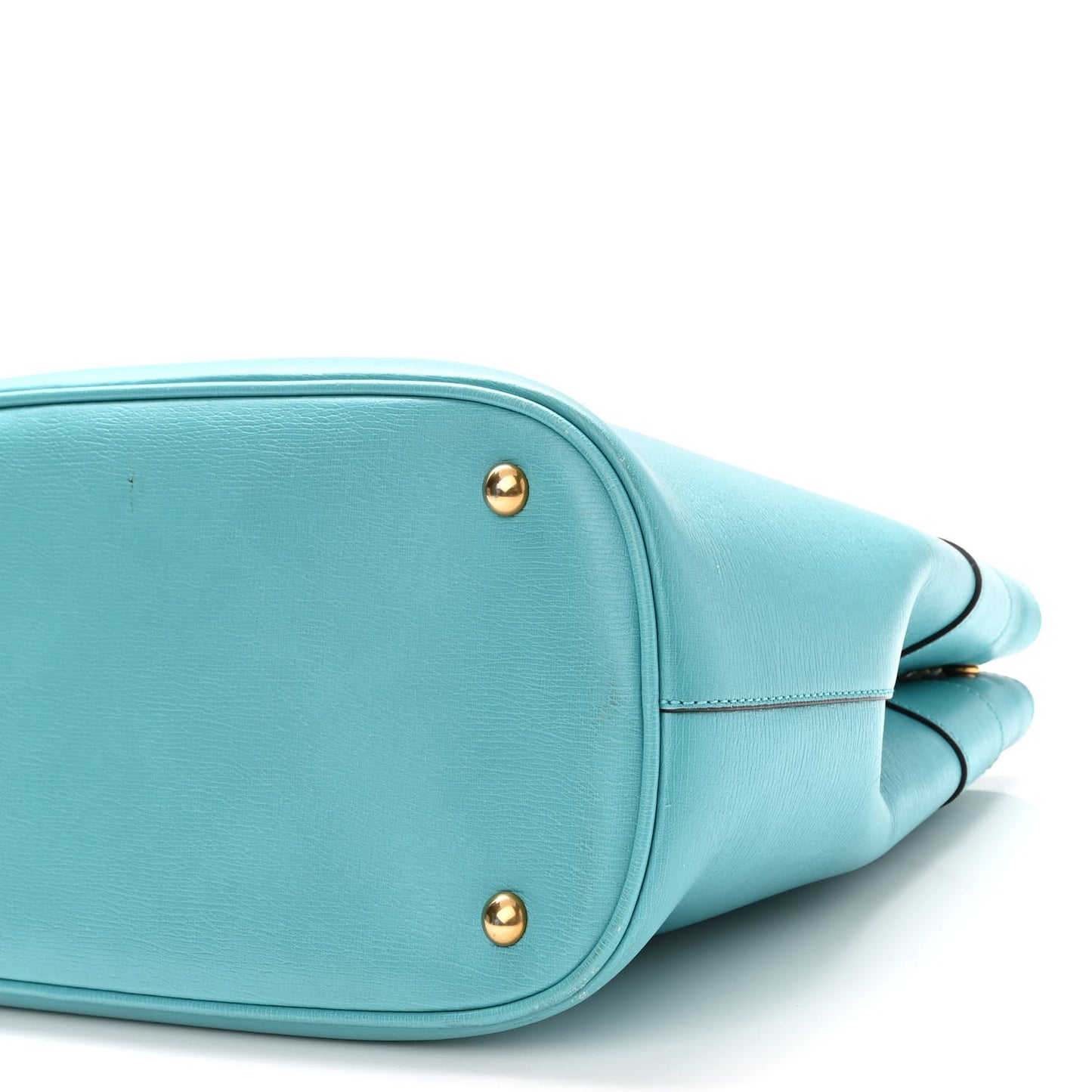 Textured Calfskin Medium Bright Bit Tote Blue