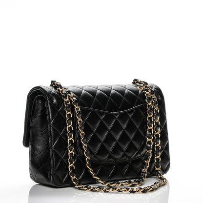 Chanel Lambskin Quilted Medium Double Flap Black 3 of 8