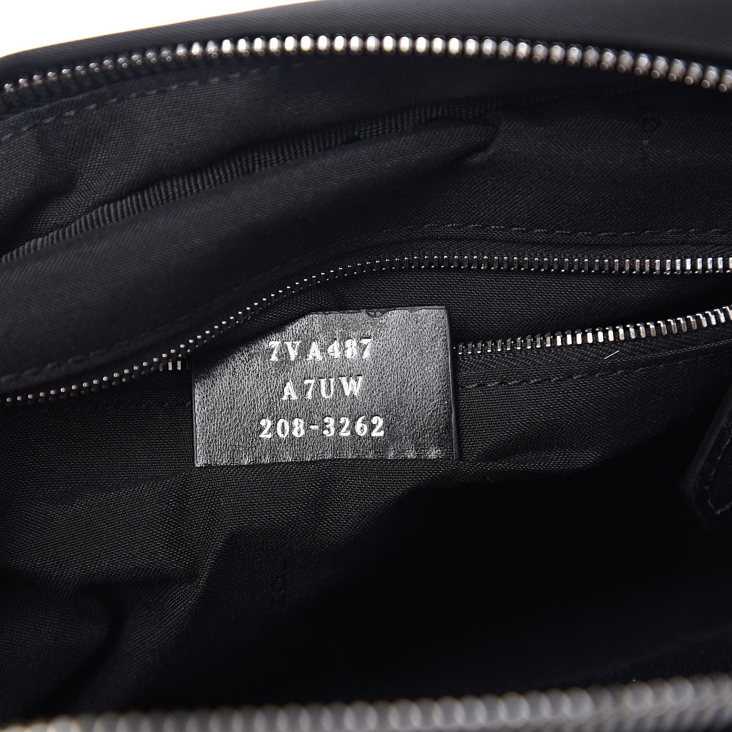 Fendi Nylon Fabric Jacquard Chamois FF 1974 East West Messenger Black Nuvola 6 of 9