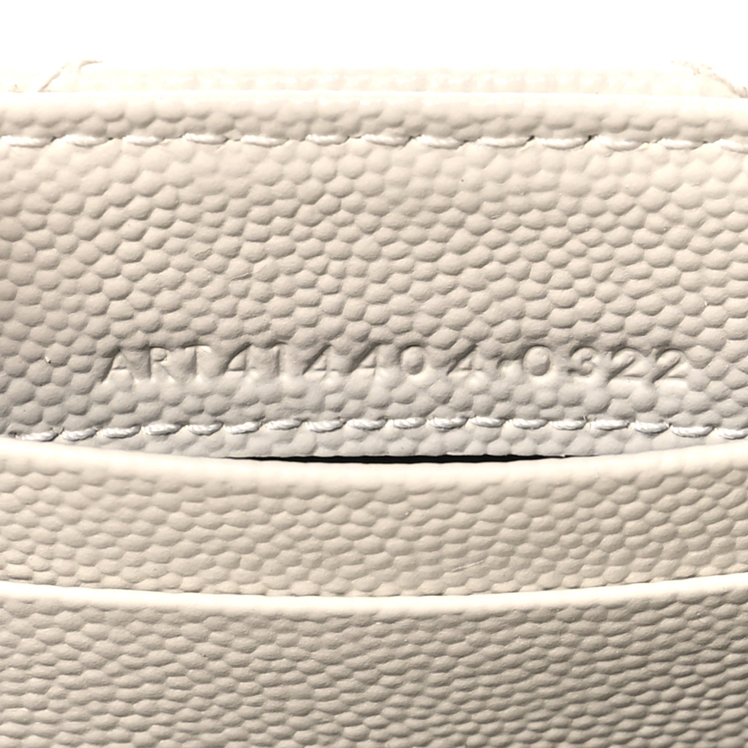 Saint Laurent Grain De Poudre Matelasse Chevron Small Monogram Envelope Wallet Crema Soft 7 of 7